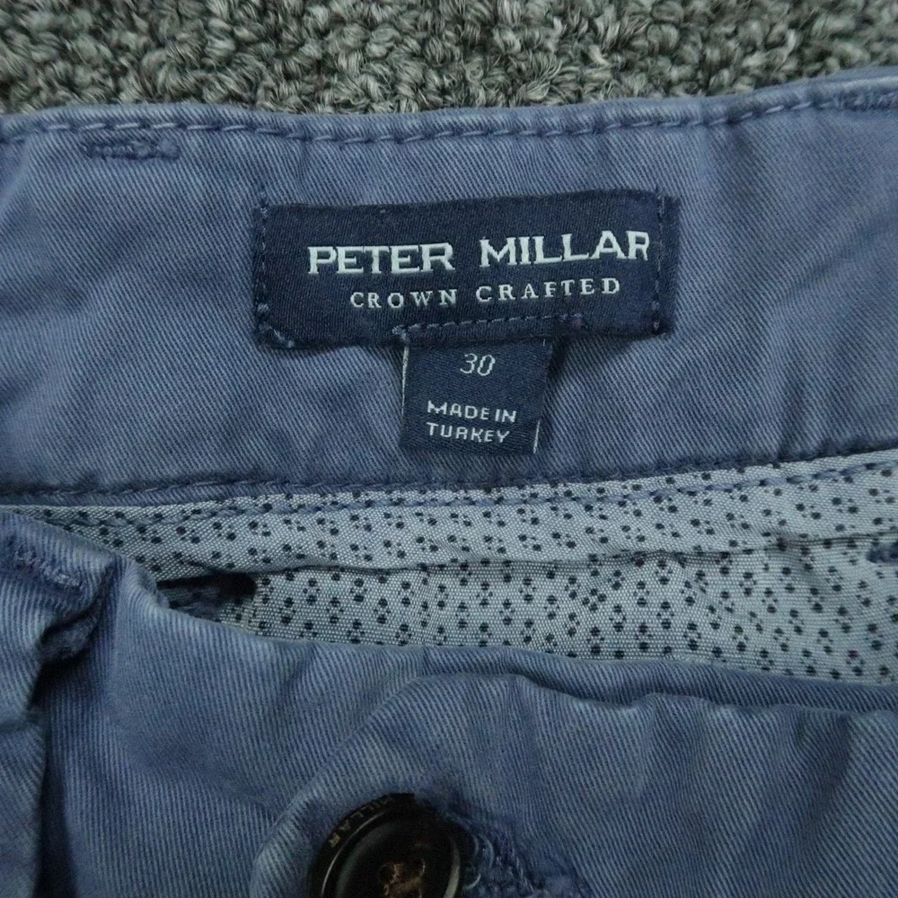 Peter Millar Pants Mens 30x36 Blue Crown Crafted Concorde Garment-Dyed Trouser